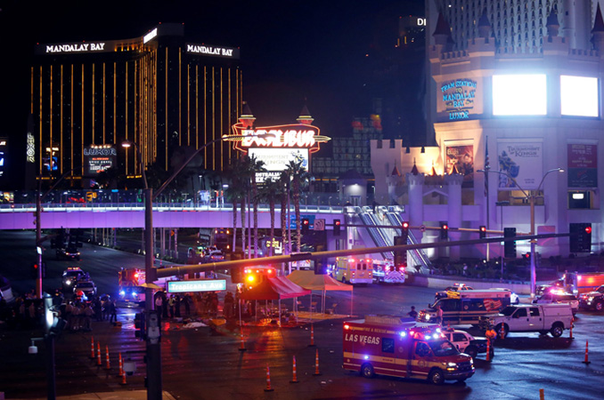 Grace Ministry Prays for Victims of Las Vegas mass shooting which killed at least 50 during Harvest Music Festival, a country music concert when a gunman opened fire from nearby Mandalay Bay Casino. 